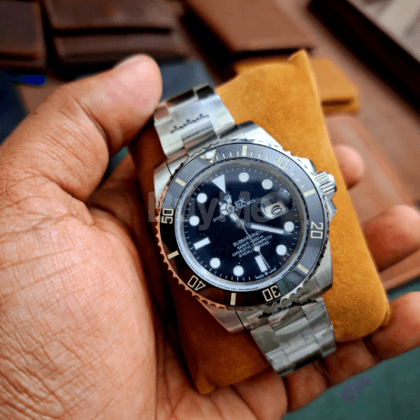 ROLEX DATE ADJUST ROYAL SILVER WATCH - BLACK DIAL