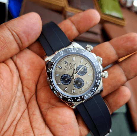 ROLEX DATE ADJUST ROYAL BLACK & SILVER WATCH