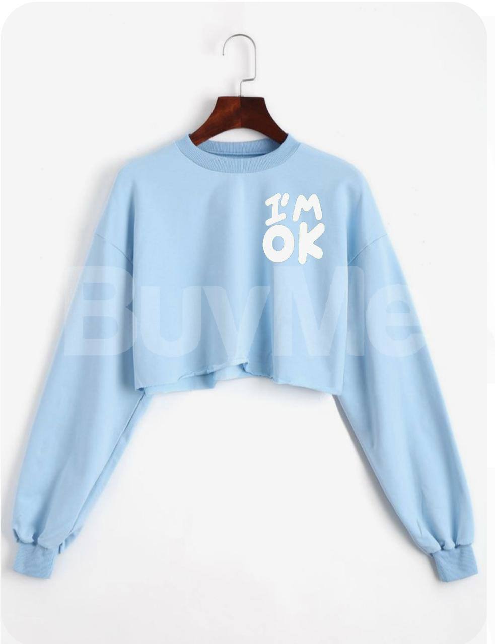 ELEGANT CROP TOP - LIGHT BLUE