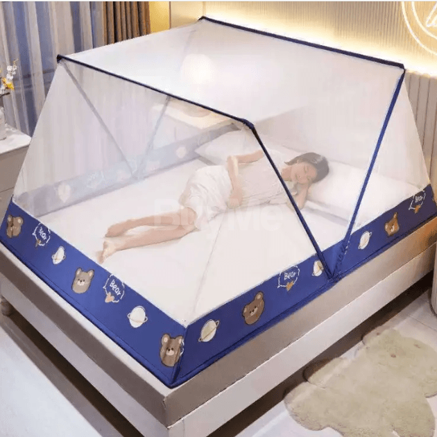SINGLE BED FOLDABLE MOSQUITO NET - (L - 5FT , W - 6FT)
