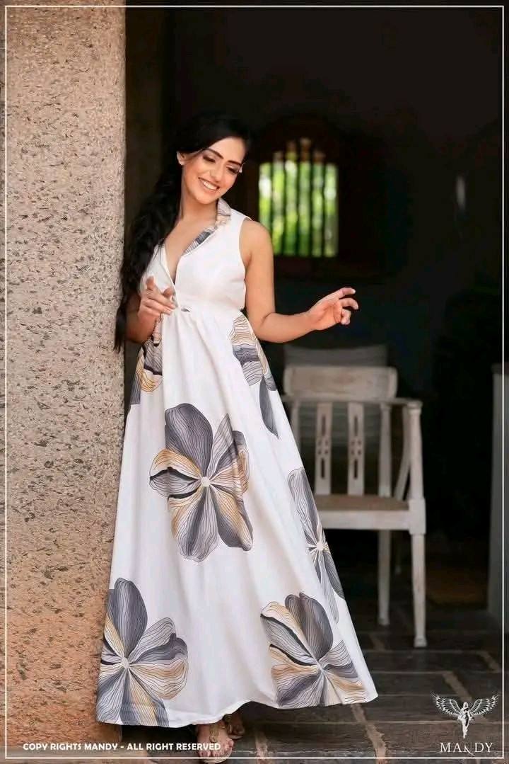 LADIES FROCK DESIGN - WHITE FROCK