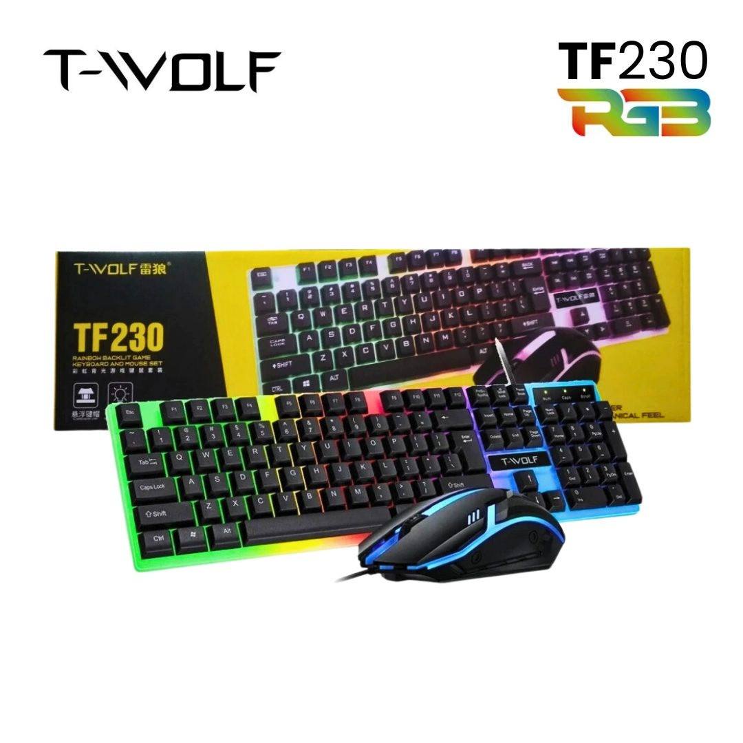 T-WOLF RGB GAMING KEYBOARD & MOUSE SET - TF230 (P06667)