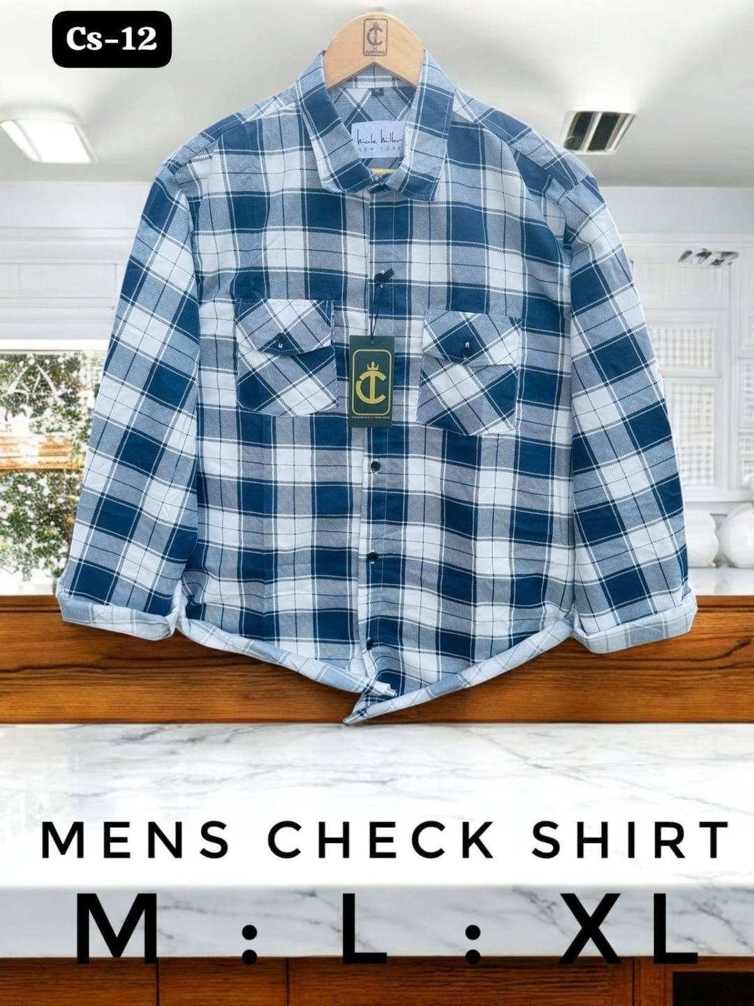 CHECK SHIRTS - DARK BLUE
