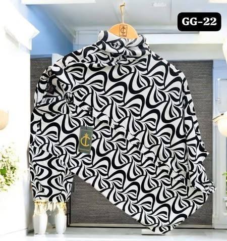 PRINTED HAWAIN SHIRTS - BLACK & WHITE
