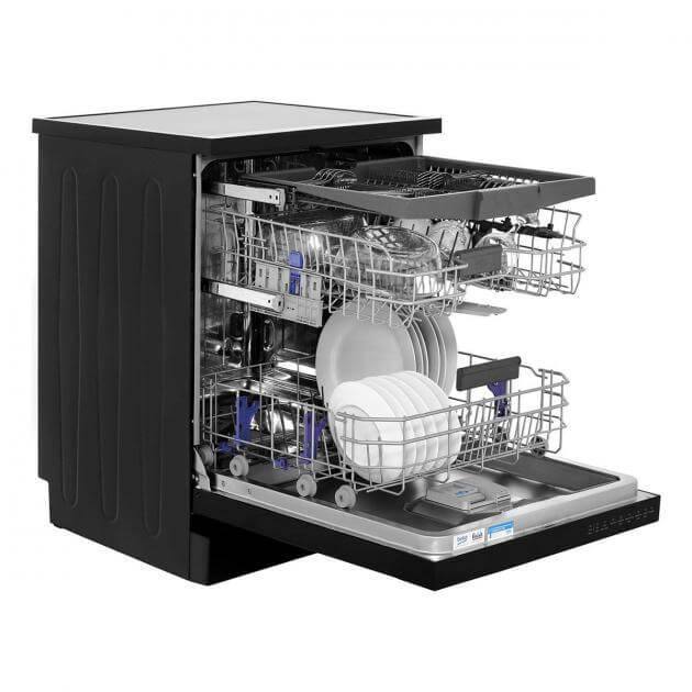 BEKO DISHWASHER, 14 PLACE SETTINGS, BLACK