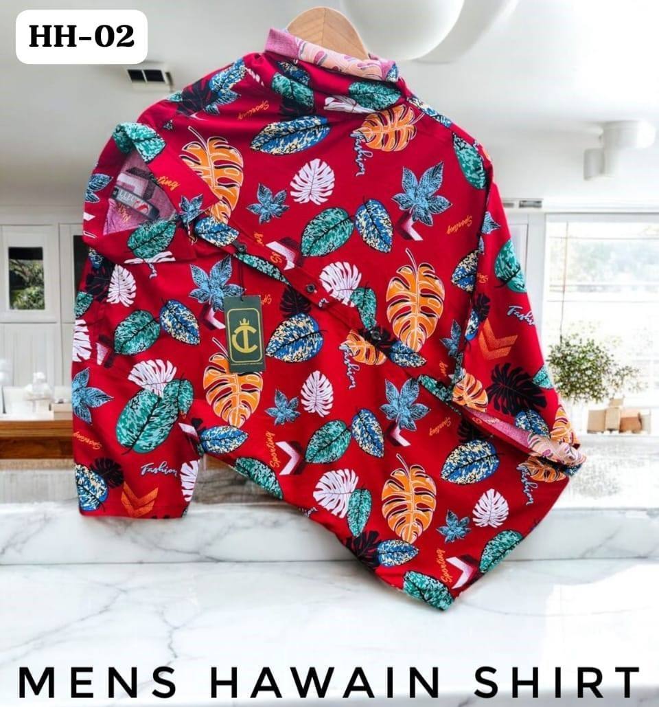 STUNNING PRINTED HAWAIN SHIRT - RED