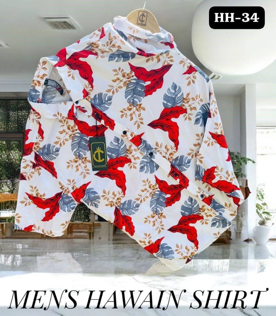 STUNNING HAWAIN SHIRT - RED & WHITE