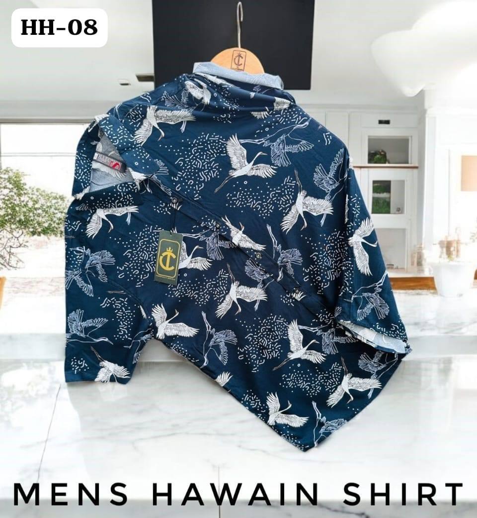 STUNNING HAWAIN SHIRT - NAVY BLUE