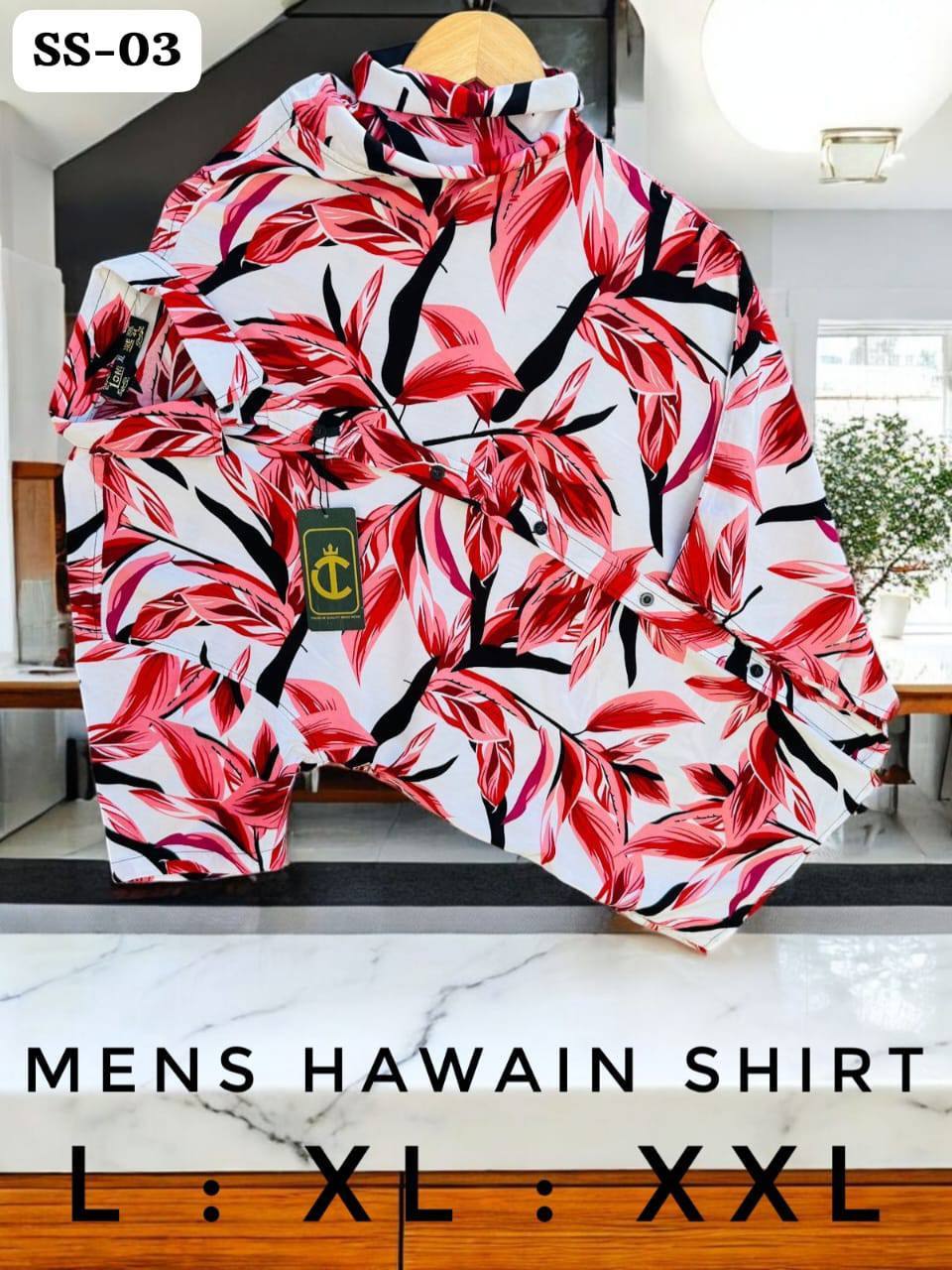 ELEGANT HAWAIN SHIRT - RED