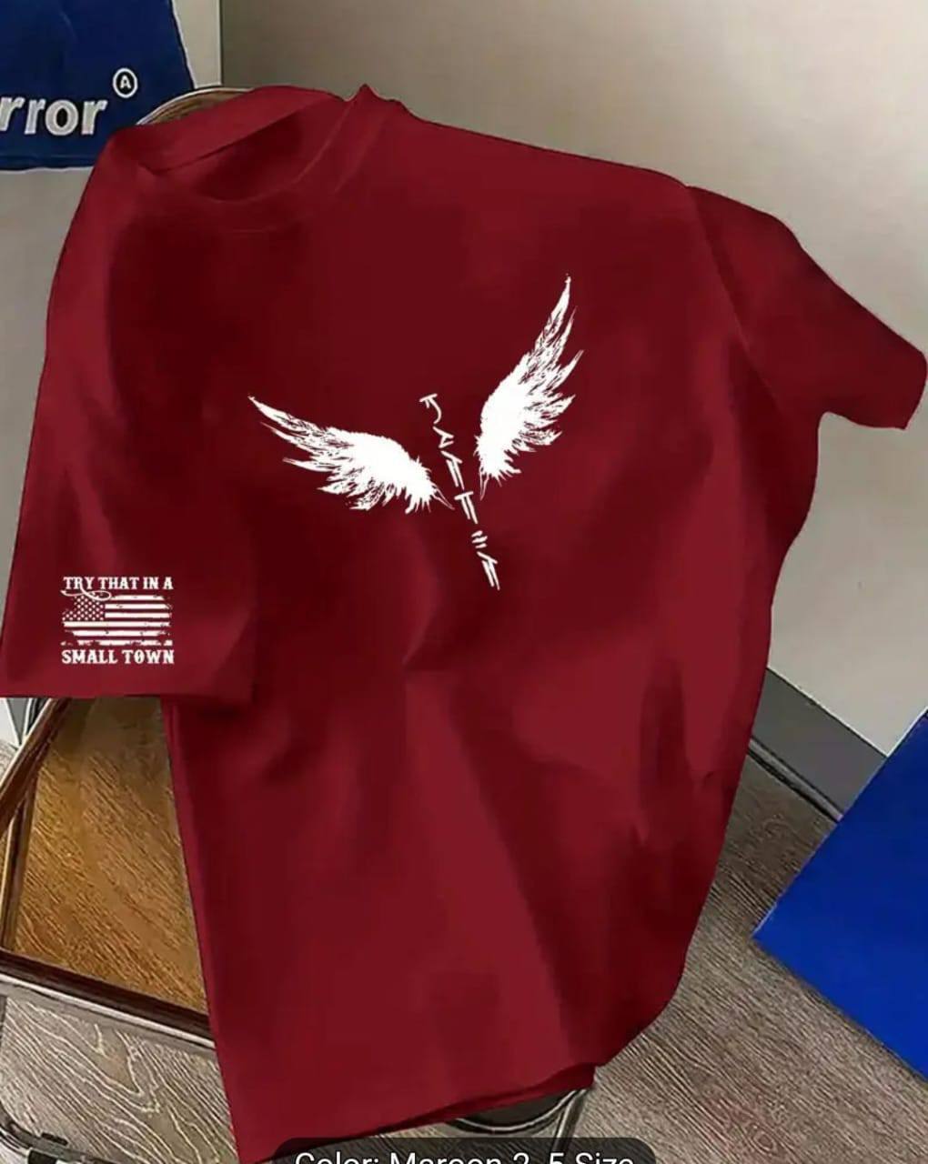 STUNNING BAGGY T SHIRT - MAROON