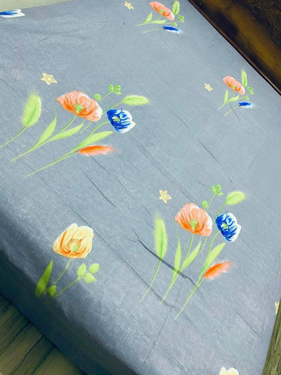 VIBRANT BEDSHEETS - POWDER BLUE