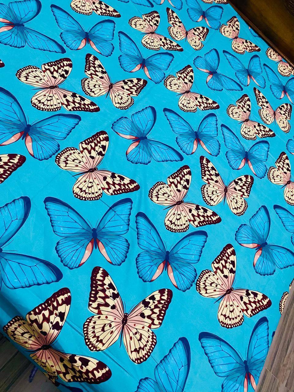 VIBRANT BEDSHEETS - BUTTERFLY PRINT