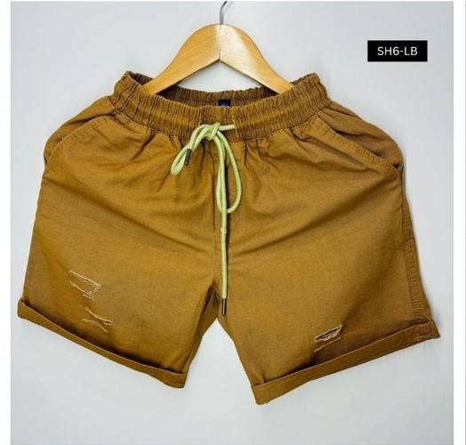 DAZZLING MENS PATCH SHORT - LIGHT BROWN
