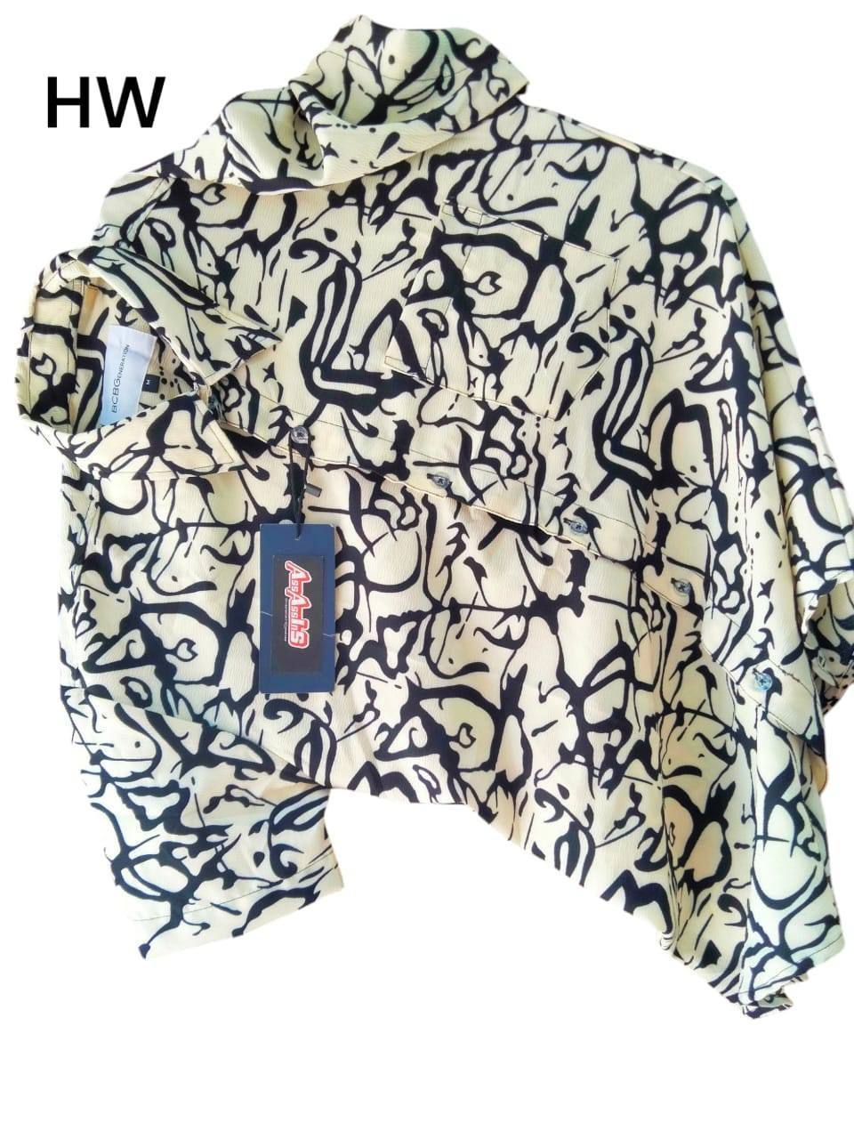 DAZZLING POPCORN SHORT SLEEVE SHIRT - CREAM COLOUR