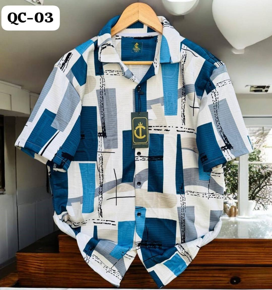 STUNNING MEN'S OVERSIZE SHIRT - DARK BLUE