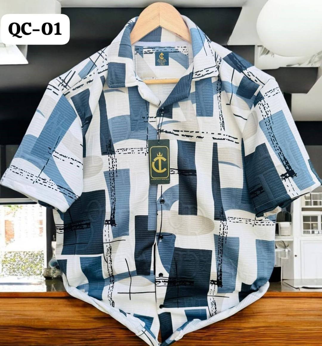 STUNNING MEN'S OVERSIZE SHIRT - LIGHT BLUE