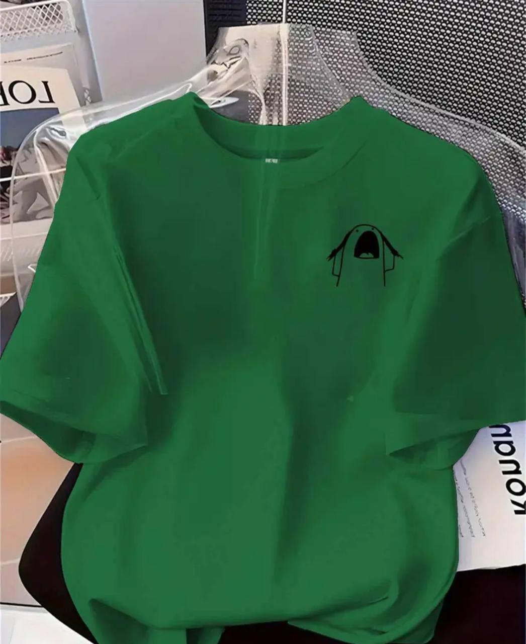 STYLISH PRINTED TEE - DARK GREEN