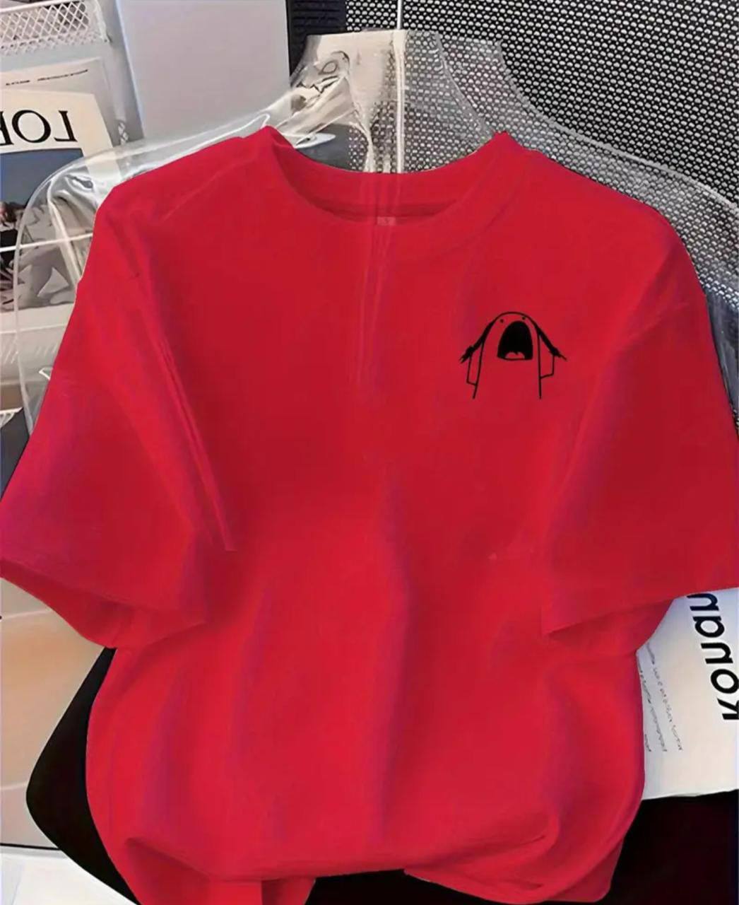 STYLISH PRINTED TEE - RED