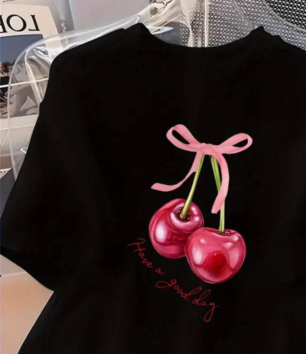 CHERRY DESIGN T SHIRT