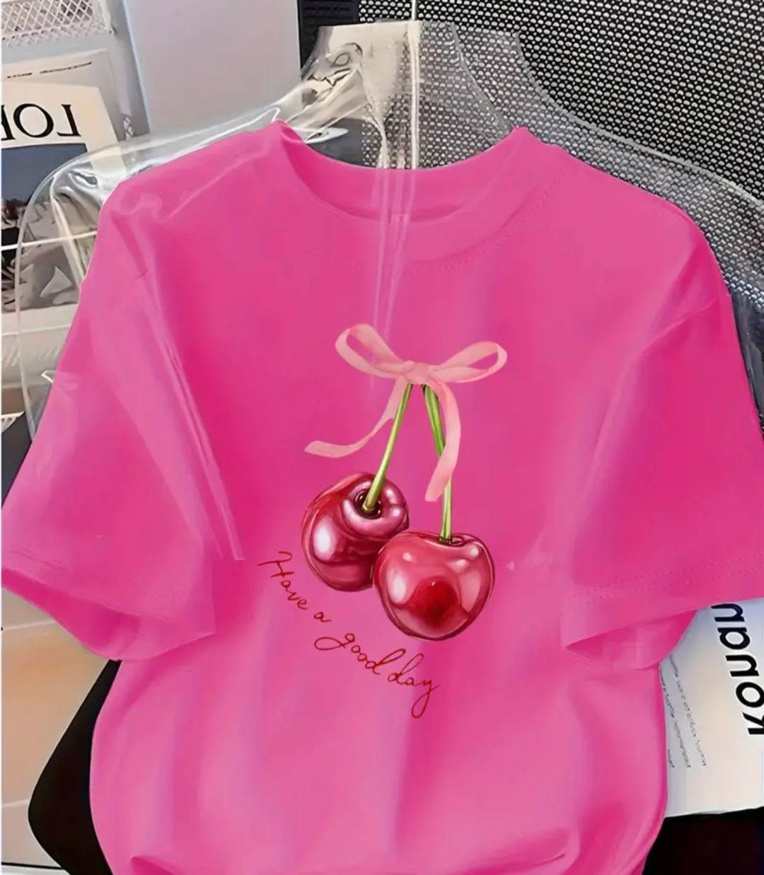 CHERRY DESIGN T SHIRT COLLECTION FOR LADIES