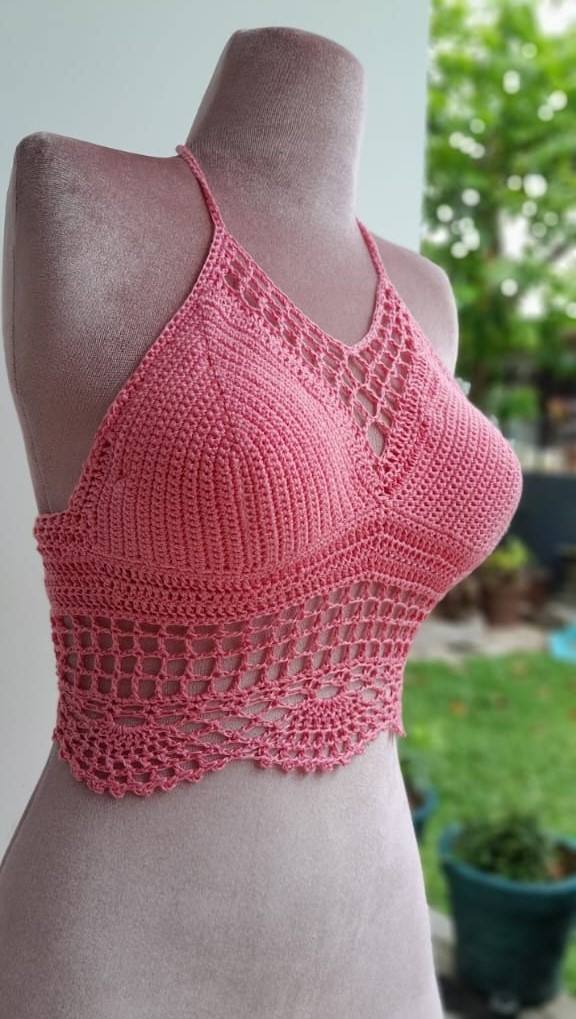 HANDMADE CROCHET CROP TOP AVAILABLE FOR SALE