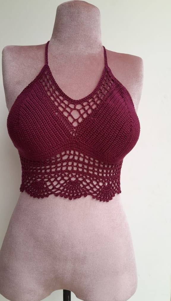 HANDMADE CROCHET CROP TOP AVAILABLE