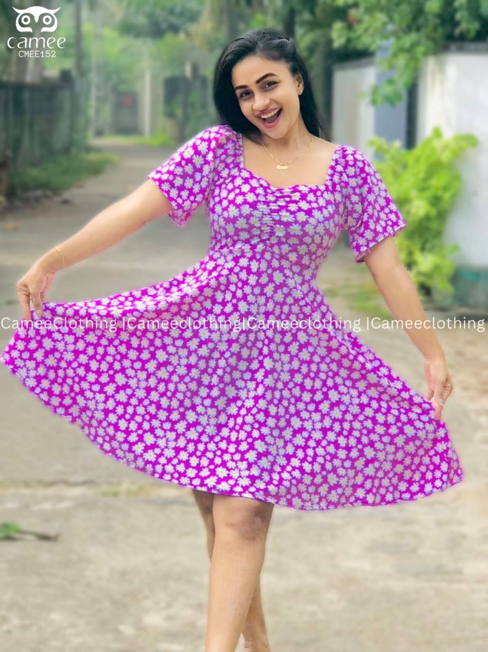 PURPLE DESIGN LONG FROCK