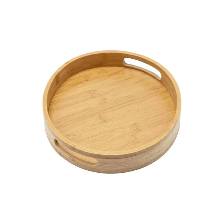 WOODEN ROUND SERVING TRAY SMALL – MDGF012