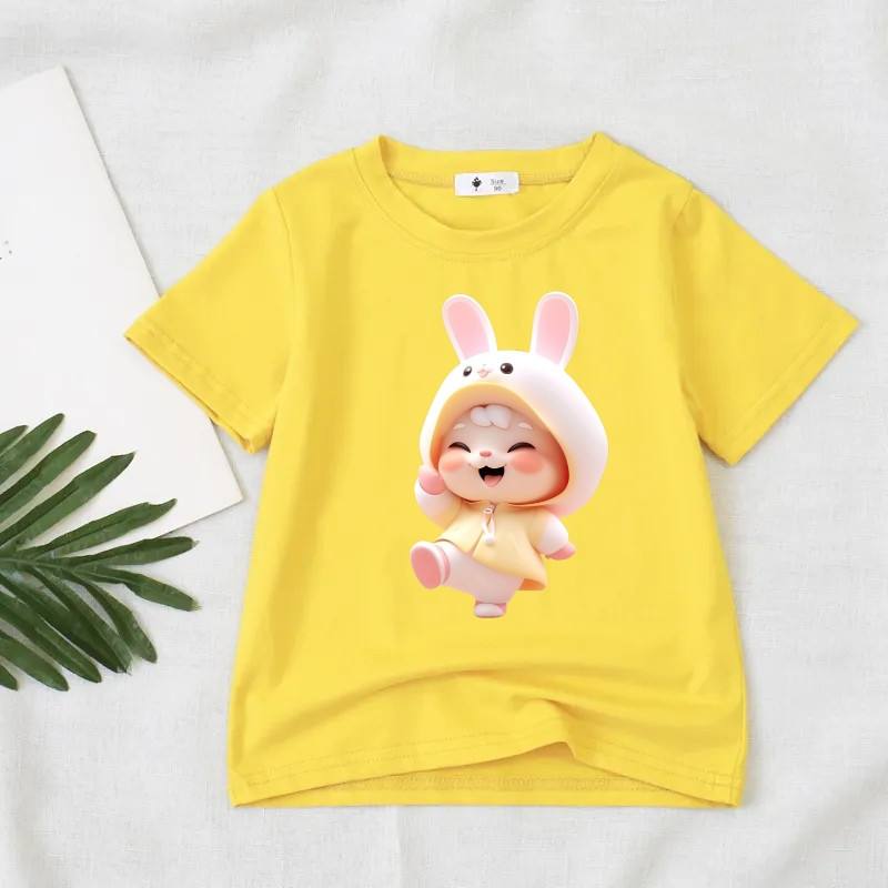 YELLOW PRINTED DESIGN T SHIRT