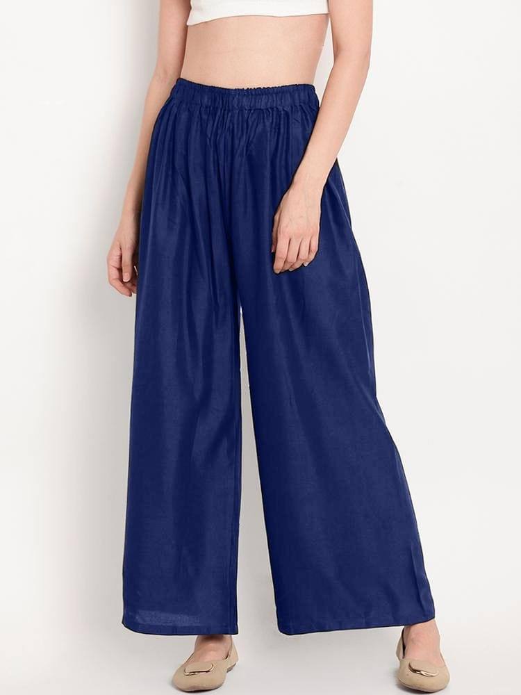 WOMEN'S PLAZZO PANTS️️️ - NAVY BLUE