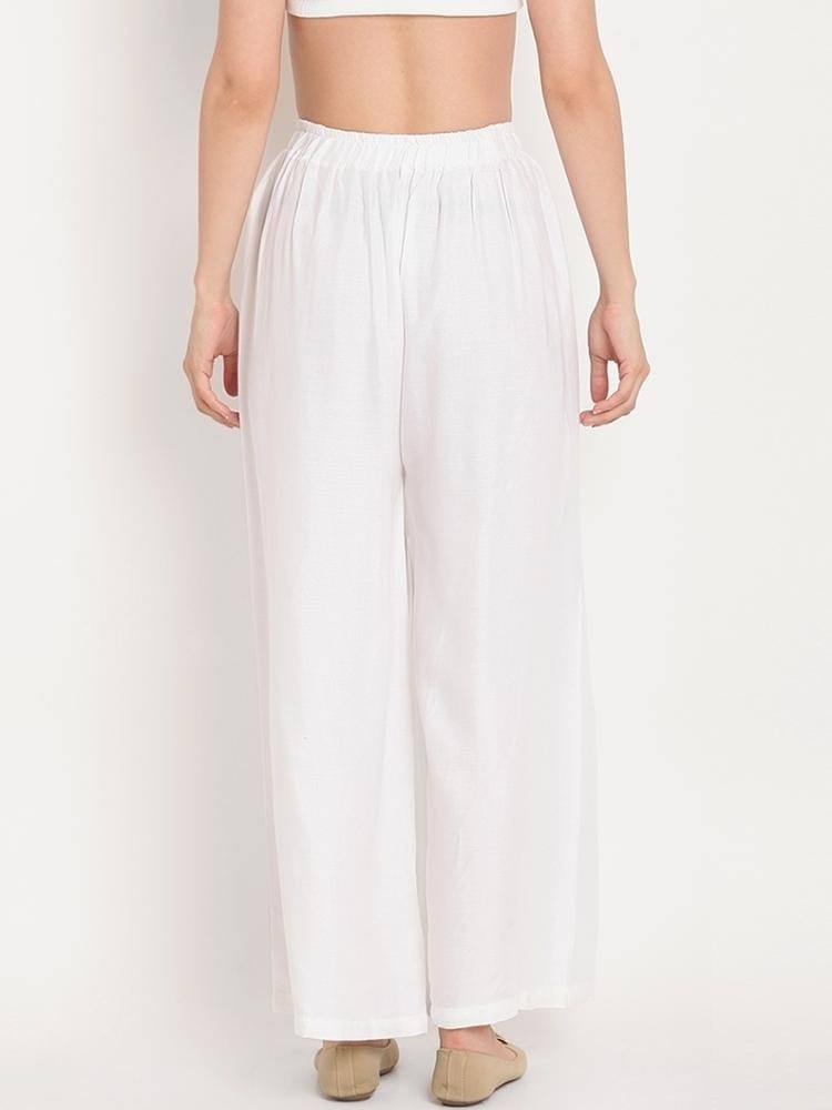WOMEN'S PLAZZO PANTS️️️ - WHITE