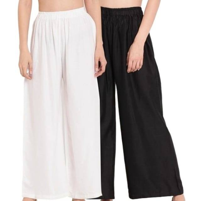 WOMEN'S PLAZZO PANTS️️️ - BLACK & WHITE