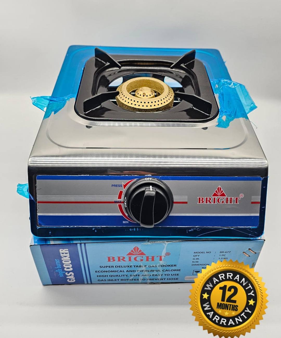 BRIGHT SINGLE GAS COOKER