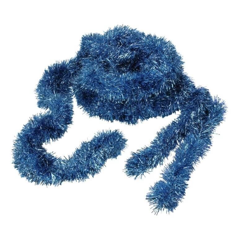BLUE CHRISTMAS FOIL TINSEL GARLAND