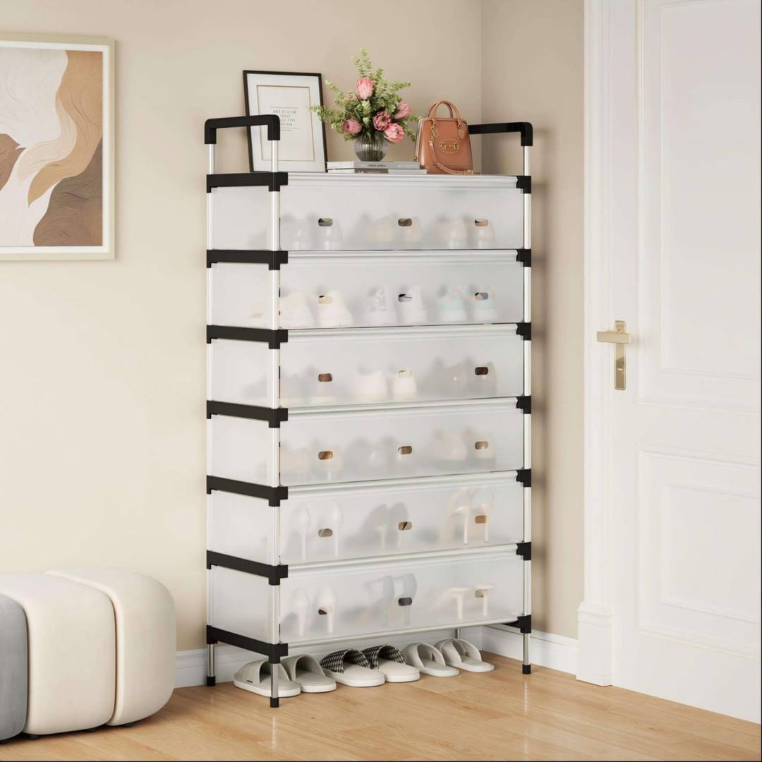 STAINLESS STEEL SHOE RACK WITH COVER FOR SALE