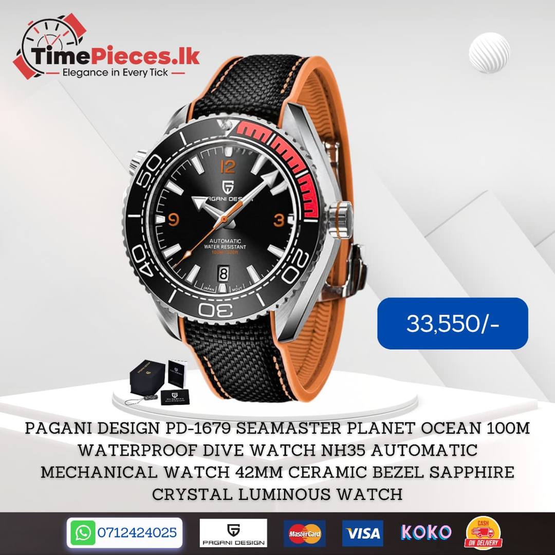 PAGANI DESIGN PD-1679 SEAMASTER PLANET OCEAN 100M WATERPROOF DIVE WATCH