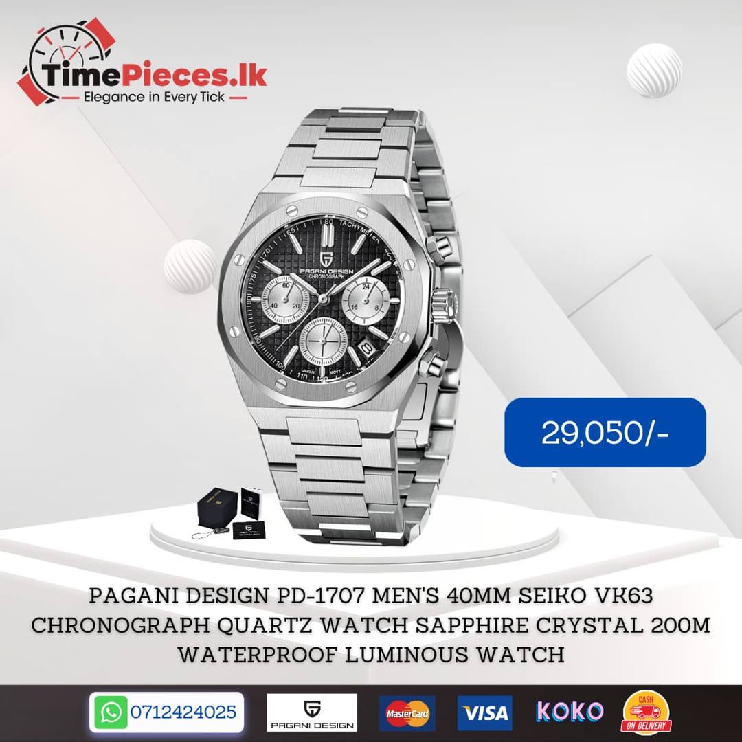 PAGANI DESIGN PD-1707 MEN'S 40MM WATERPROOF LUMINOUS WATCH