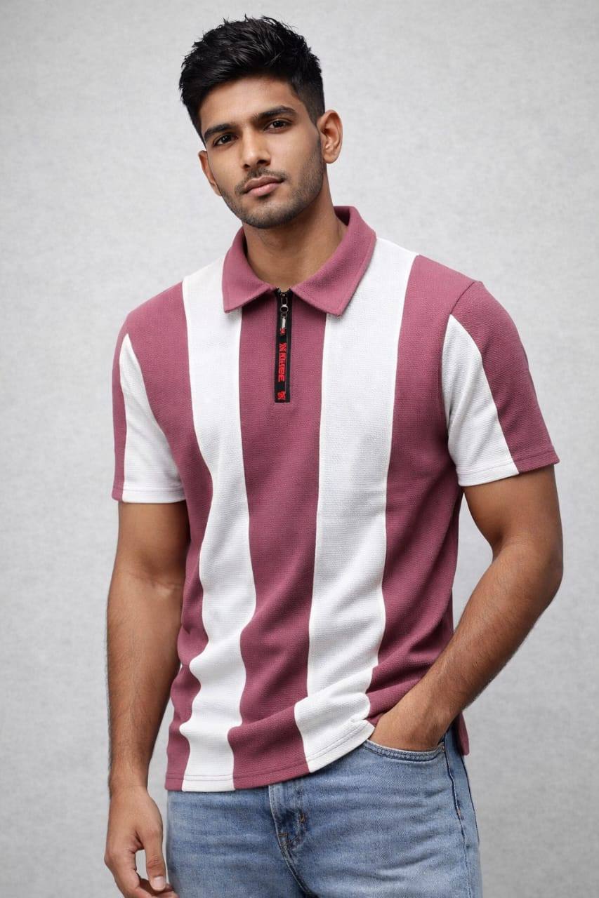 TWO TONE POPCORN T-SHIRT MODERN & STYLISH LOOK AVAILABLE ON SALE