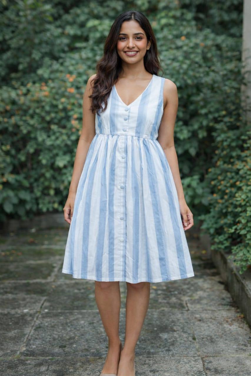 STYLISH TWO TONE SHORT FROCK ON SALE