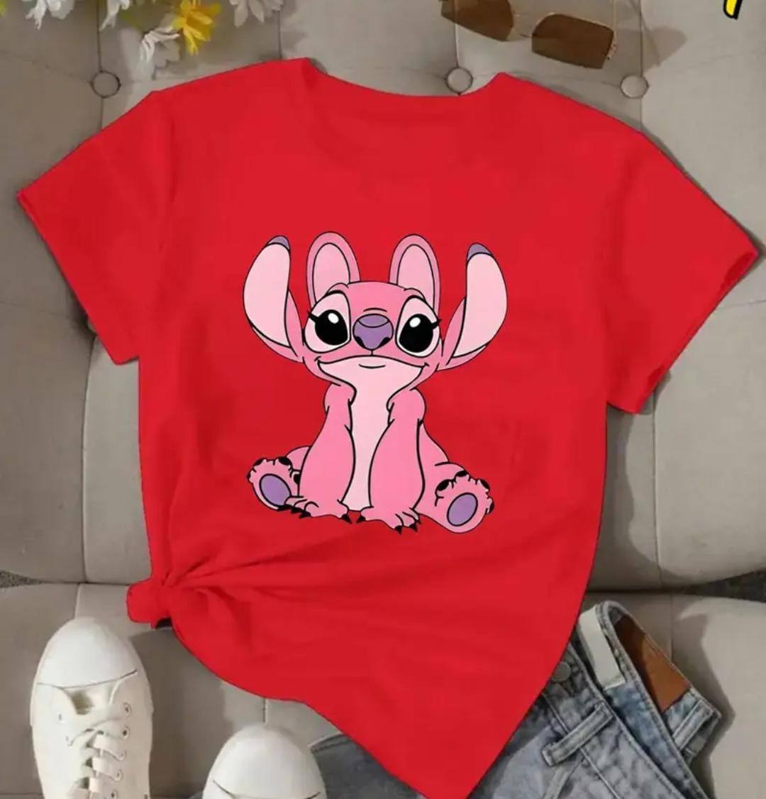 T SHIRT WITH PICK COLOR LADIES
