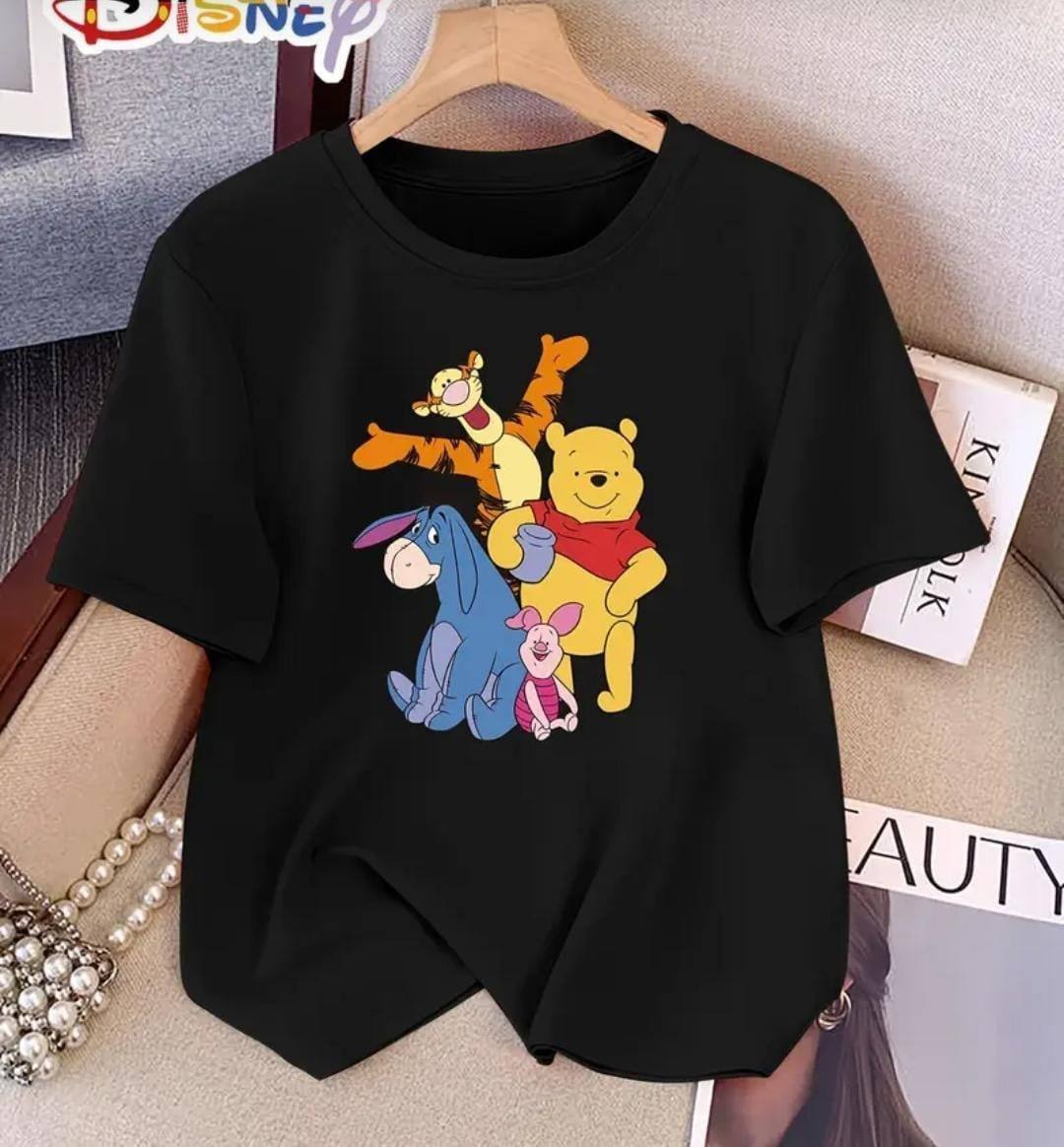 BLACK COLOR TEE WITH LADIES