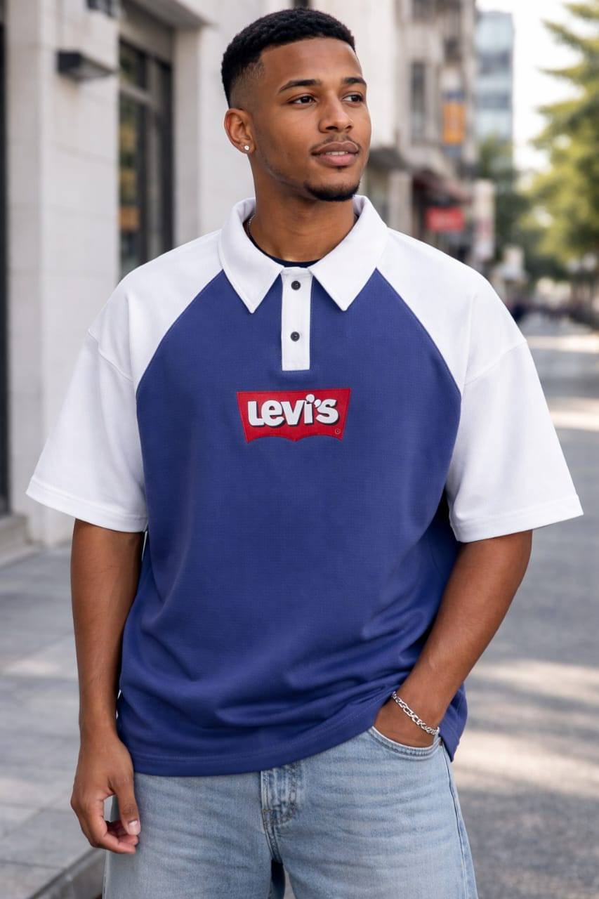 POPCORN TWO TONE COLLAR T-SHIRT