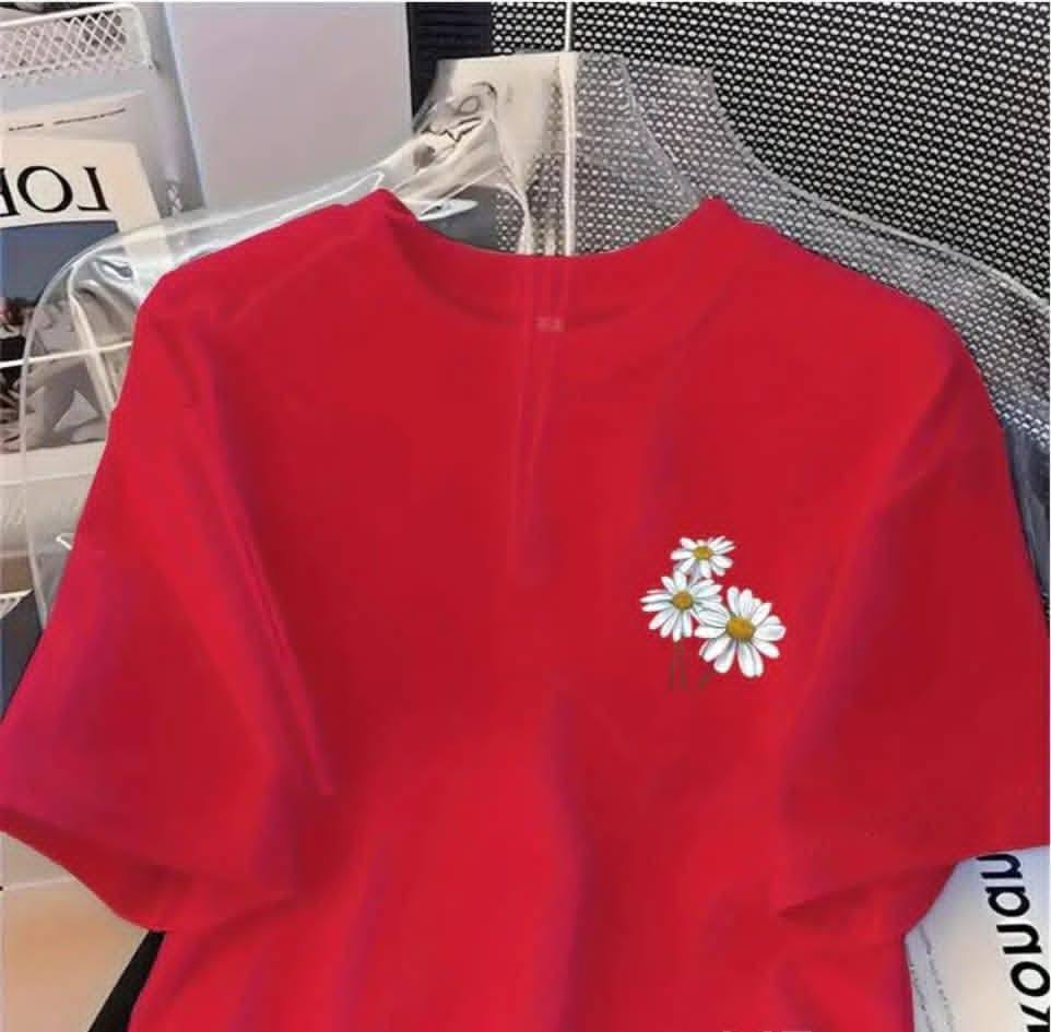 POCKET SIZE RED MINI PRINT T SHIRTS DESIGN