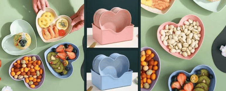 HEART SHAPED 10 PLATES