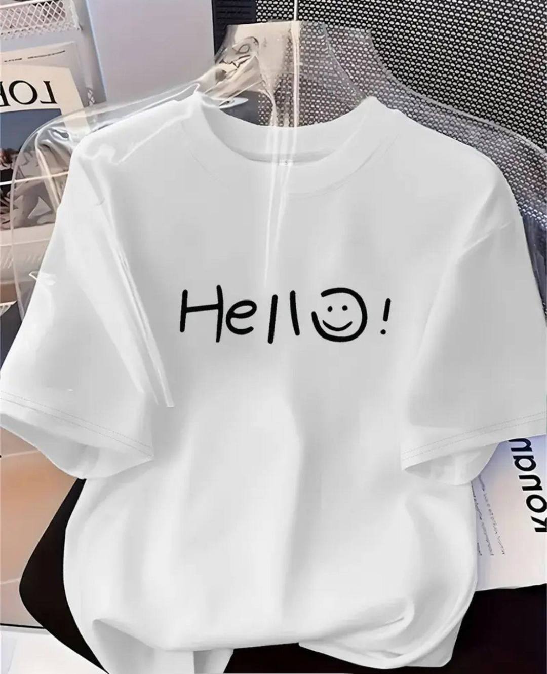 HELLO PRINT TEE FOR SALE LADIES