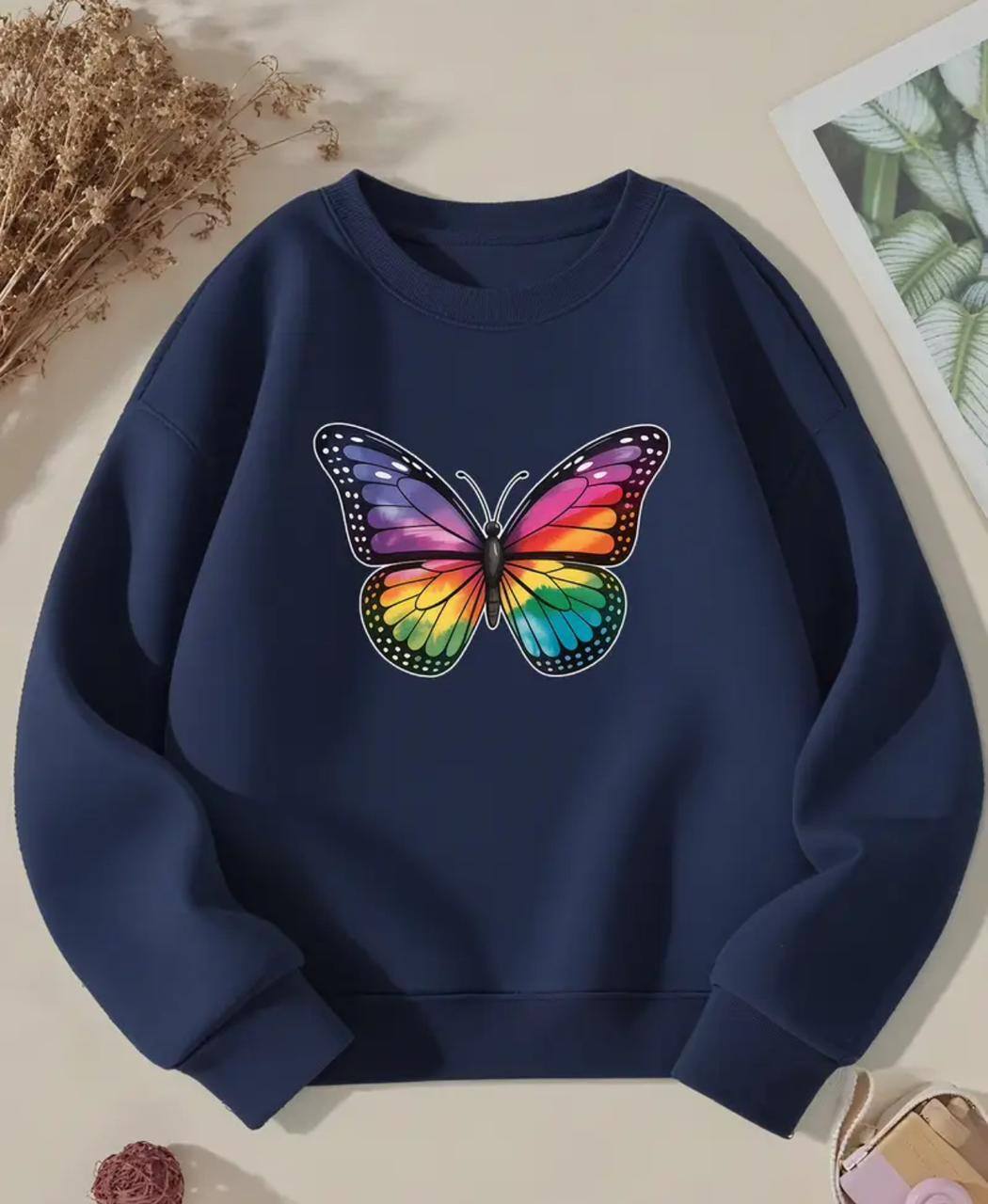 BUTTERFLY PRINT T SHIRT