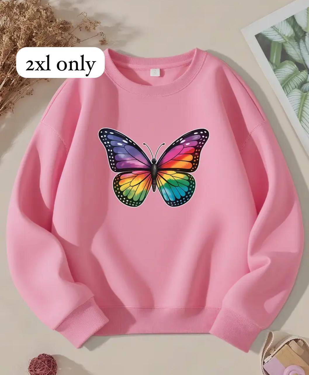 BUTTERFLY PRINT T SHIRT