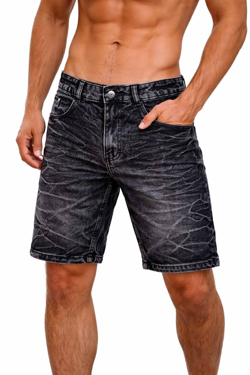 ACID WASH DENIM SHORTS