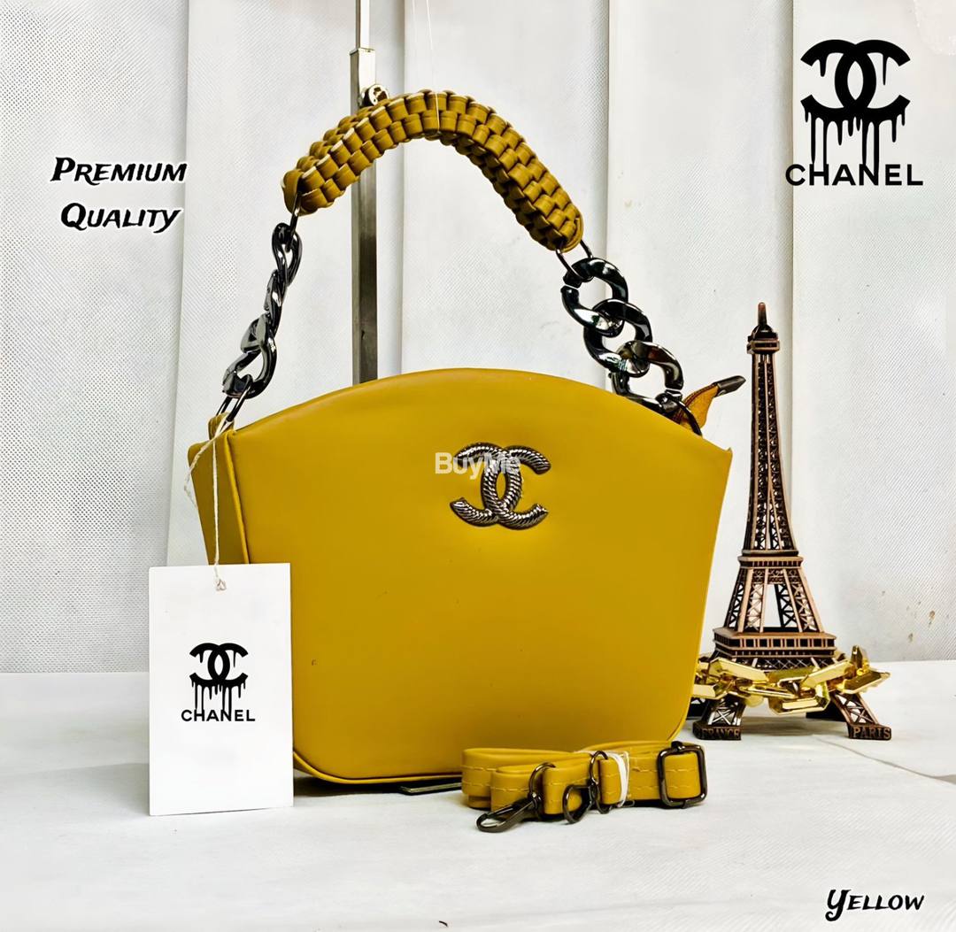 LADIES HAND BAG YELLOW COLOUR