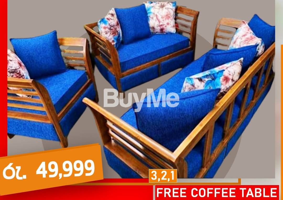 MAHOGANY SOFA SET (3,2,1)